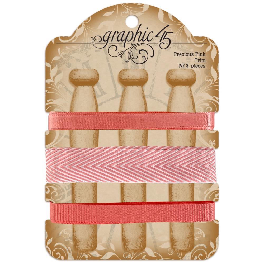 Graphic 45 - Embellishment Trims - Precious Pink