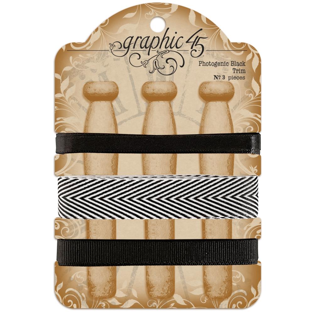Graphic 45 - Embellishment Trims - Photogenic Black