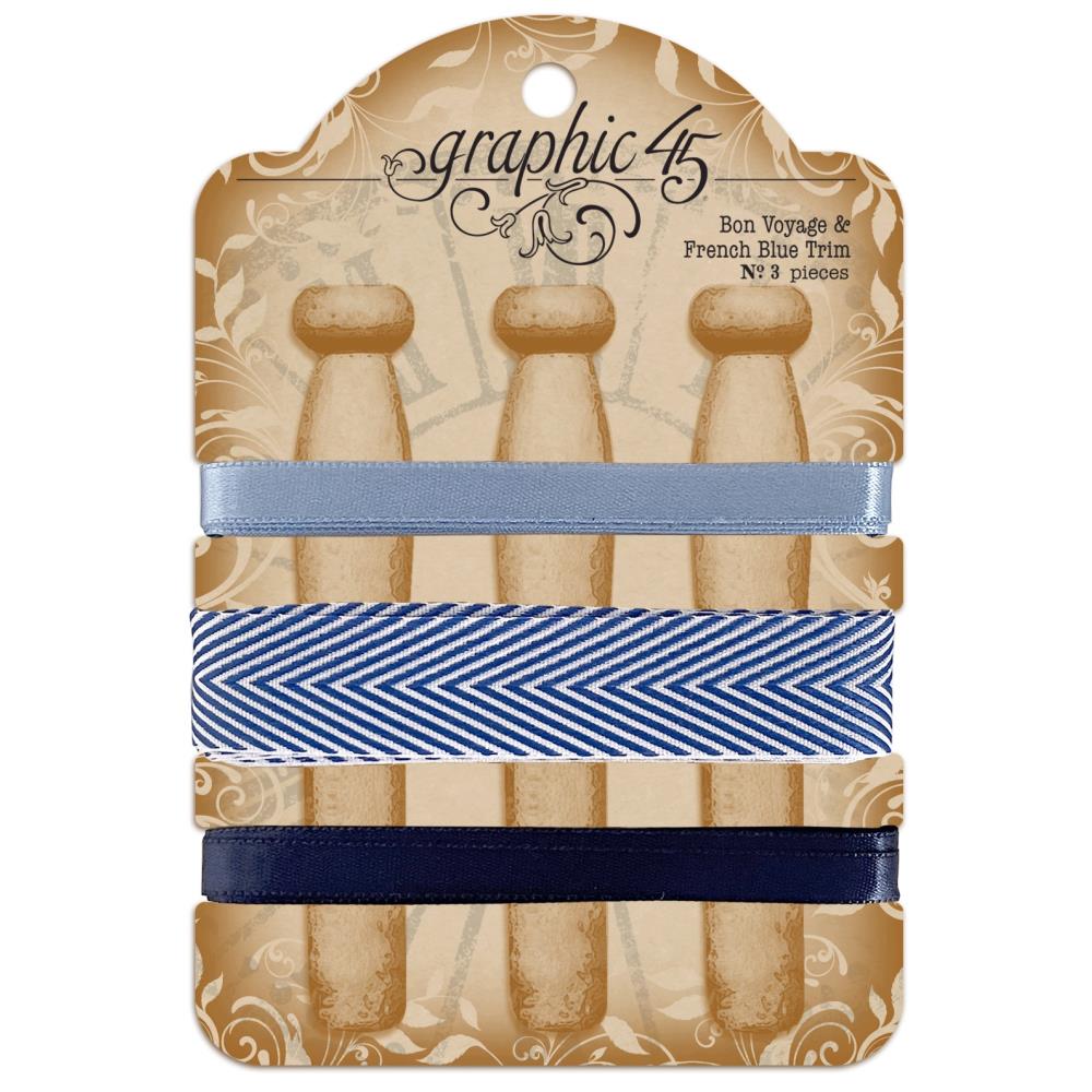 Graphic 45 - Embellishment Trims - Bon Voyage & French Blue