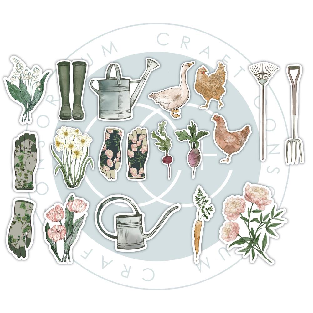 Craft Consortium - Garderners Delight  - Chipboard Ephemera