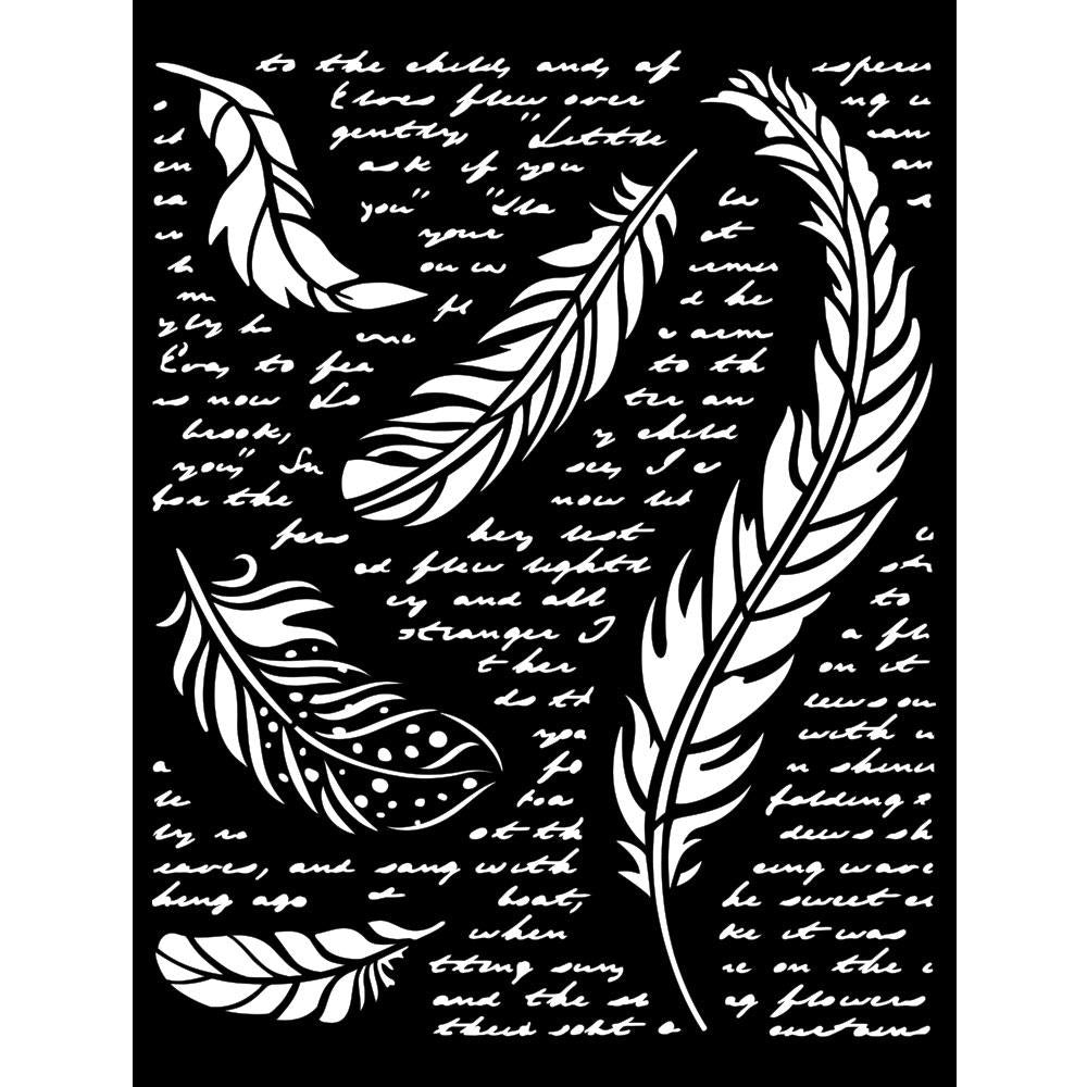 Stamperia - Our Way - Stencil - Feathers