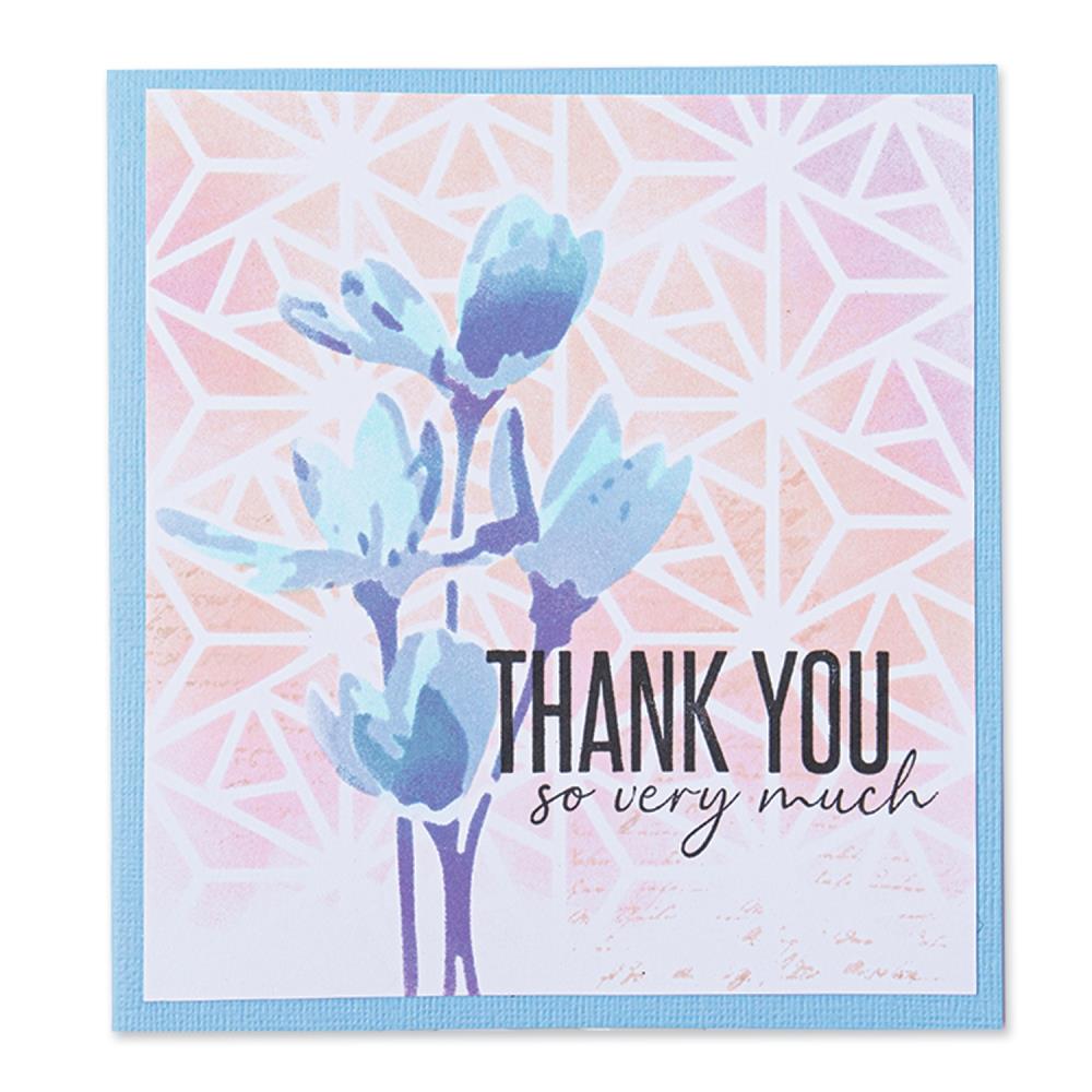 Sizzix - Layered Stencil Set - Geo Flowers