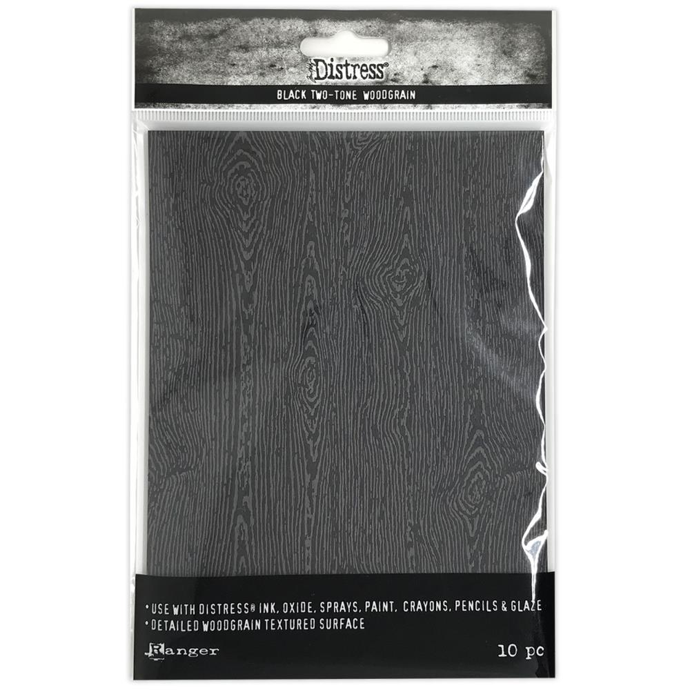 Tim Holtz - Distress Woodgrain Cardstock - Black