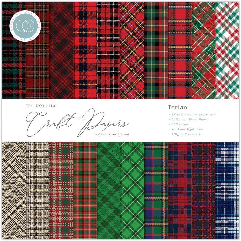 Craft Consortium - Tartan - Paper Pad 12"x12"