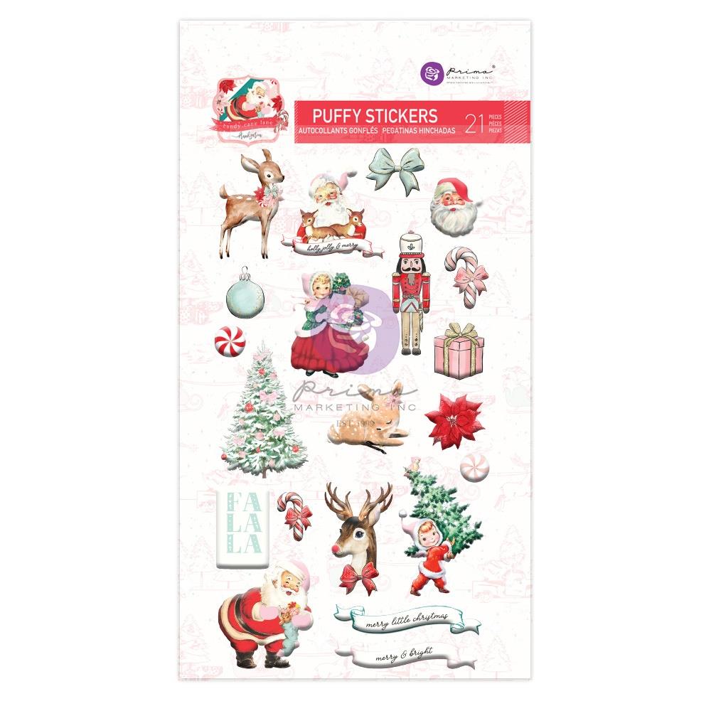 Prima - Candy Cane Lane - Puffy Stickers 1