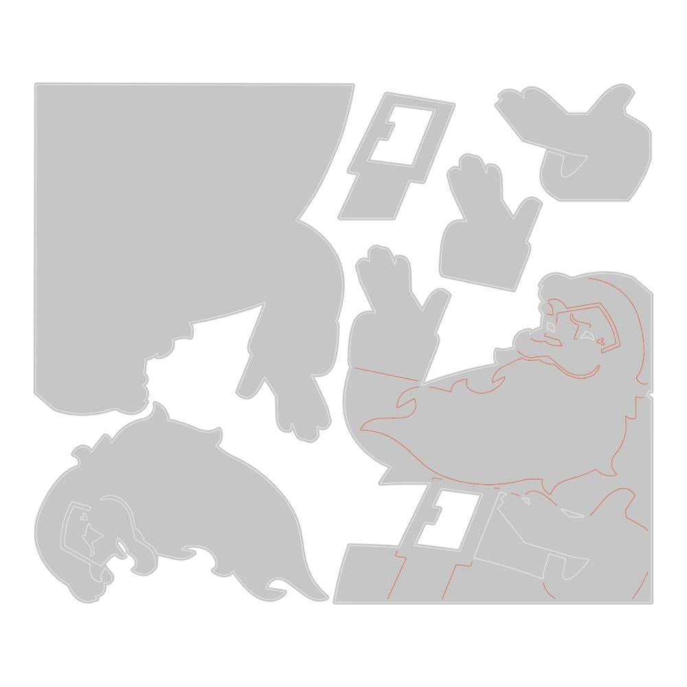 Sizzix - Tim Holtz  - Thinlits - Retro Santa