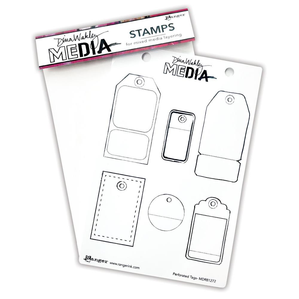 Dina Wakley Media - Stamps - Perfect Tags