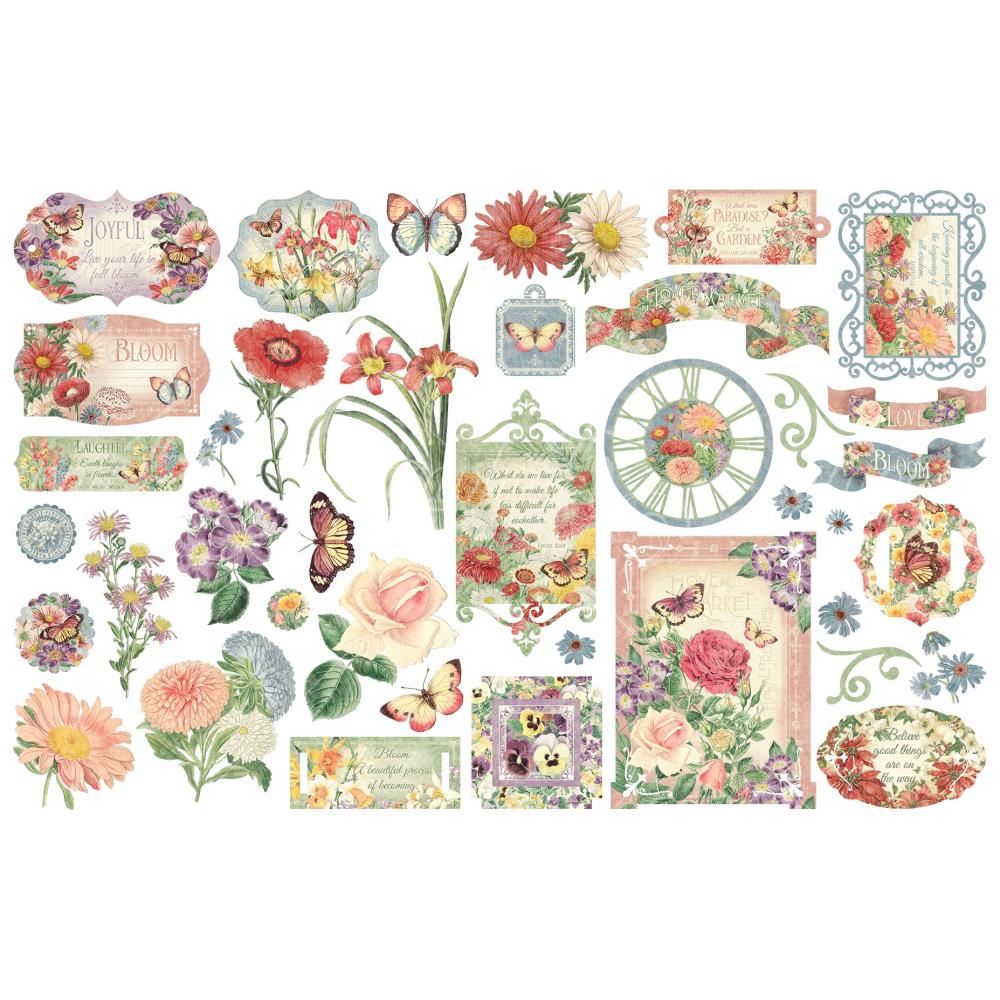 Graphic 45 - Flower Market - Ephemera Die Cuts