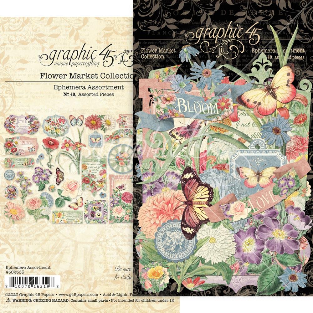Graphic 45 - Flower Market - Ephemera Die Cuts