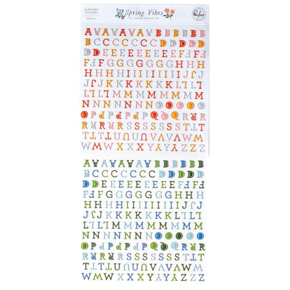 Pinkfresh Studio - Mini Alpha Stickers -Puffy - Spring Vibes