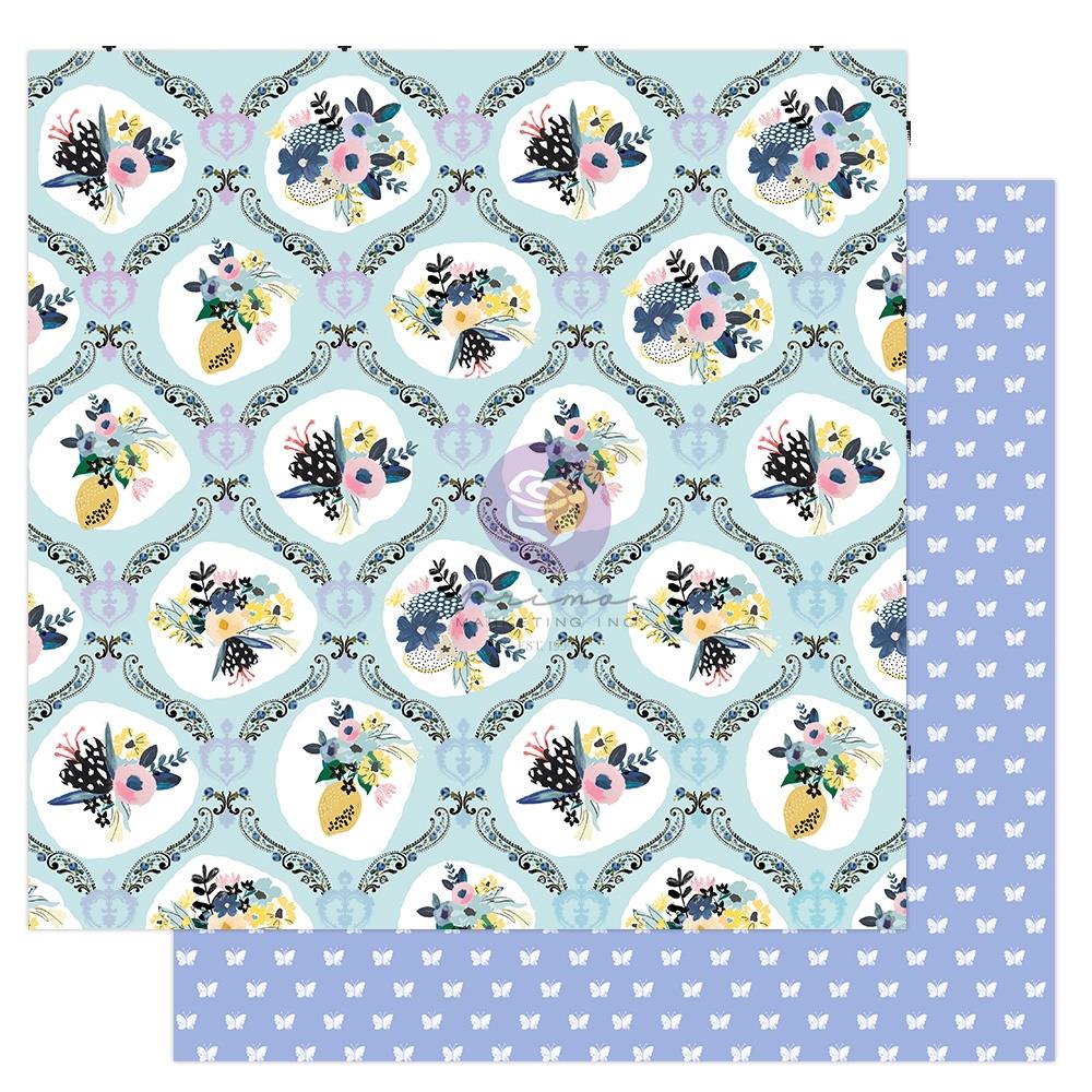 Prima - Spring Abstract - Sweet & Sour  w/foil   -  12 x 12"