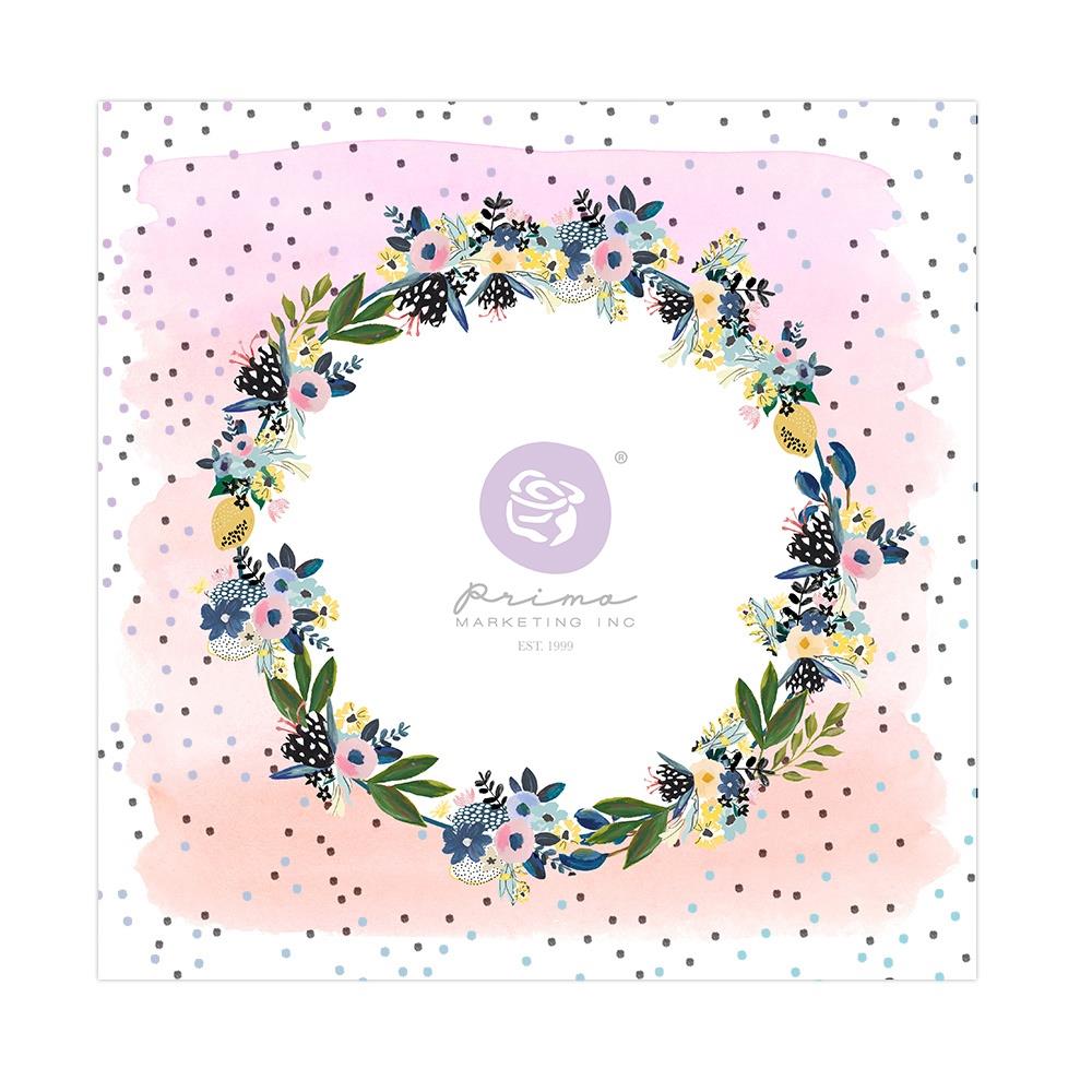 Prima - Spring Abstract - Spring Crown  w/foil    -  12 x 12"