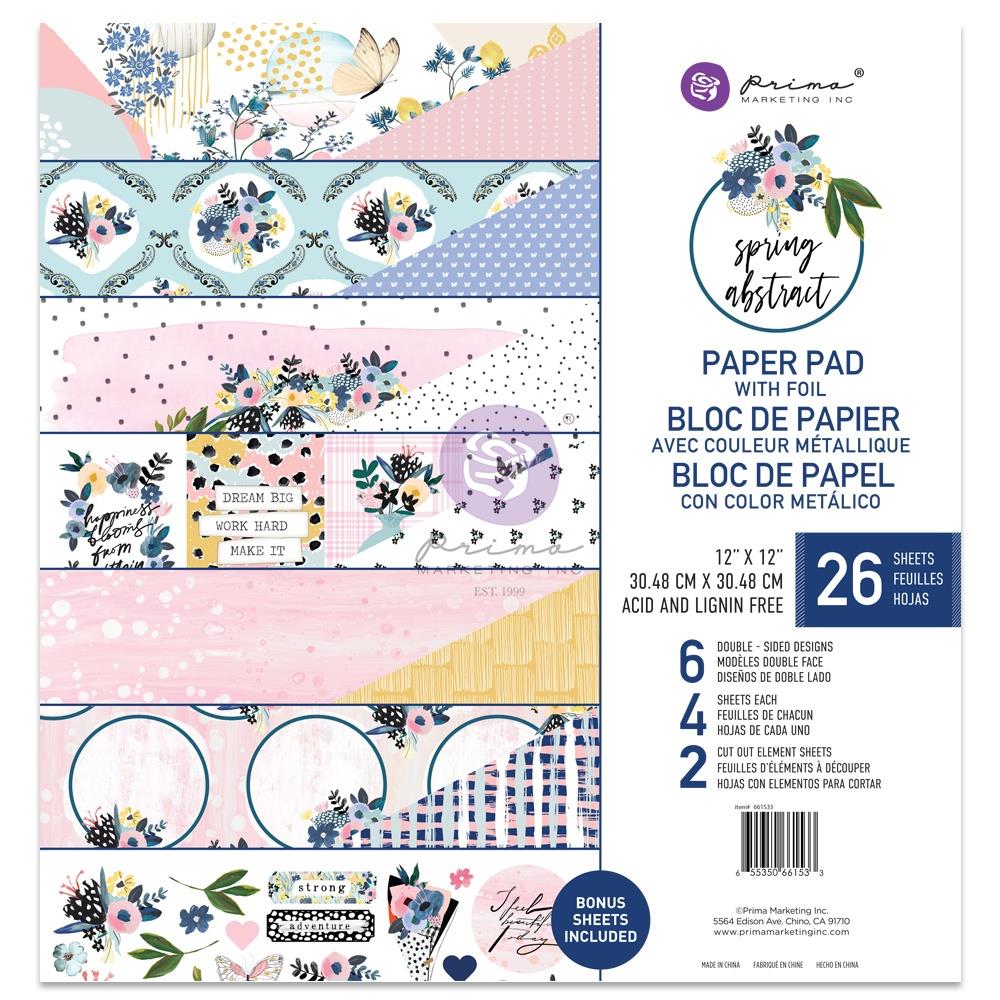 Prima - Spring Abstract - Paper Pad - 12 x 12"