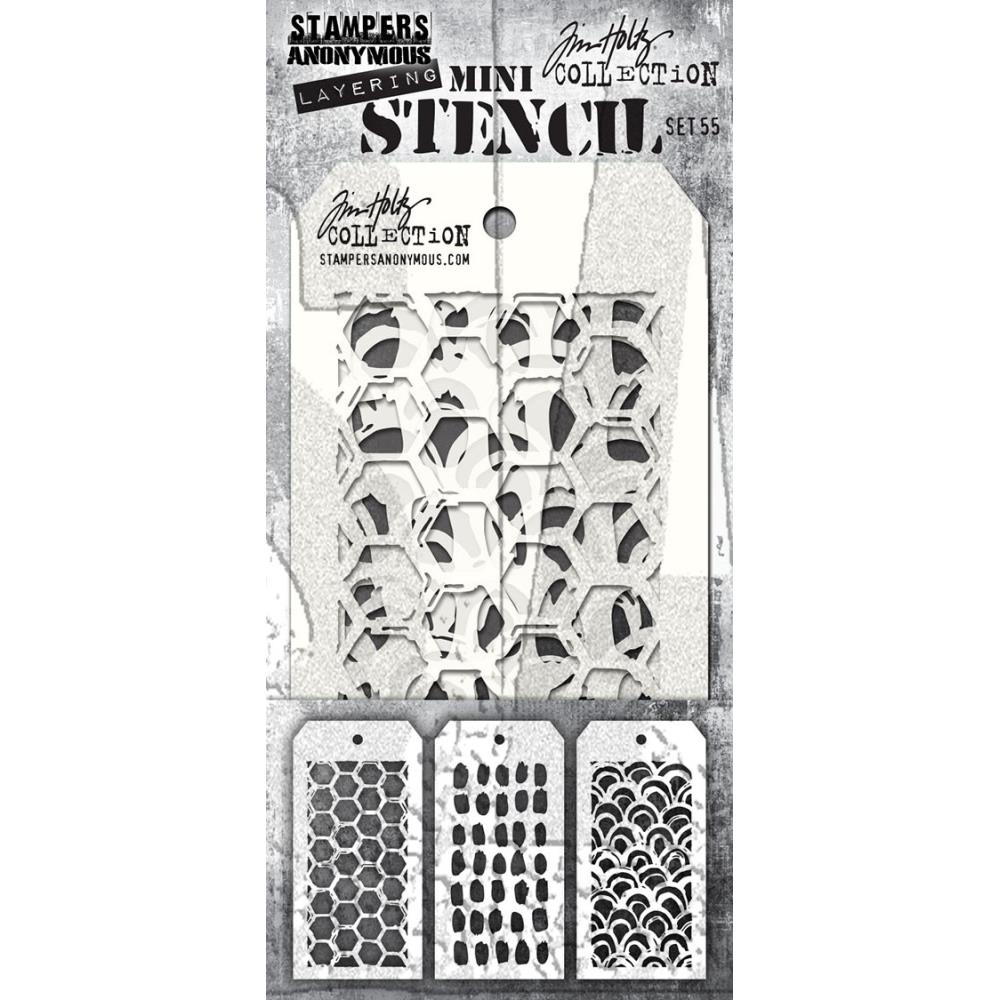 Tim Holtz - Mini Stencil  Set #55