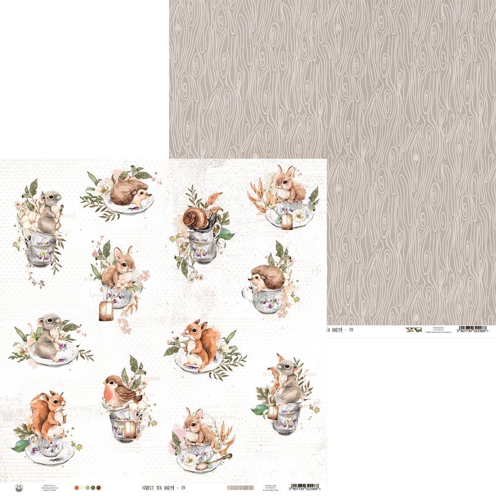 P13 - Forest tea party - #01 - 12 x 12"