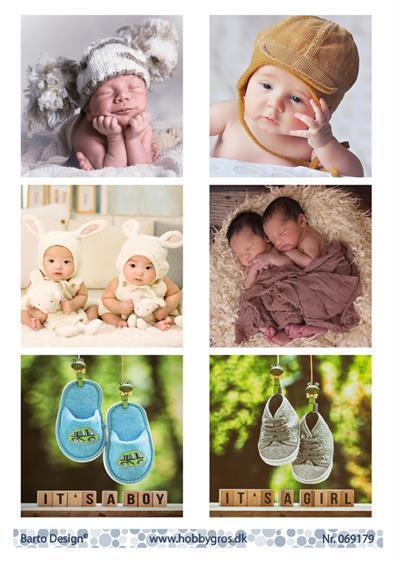 Barto Design - Utklippsark - Twin Babies