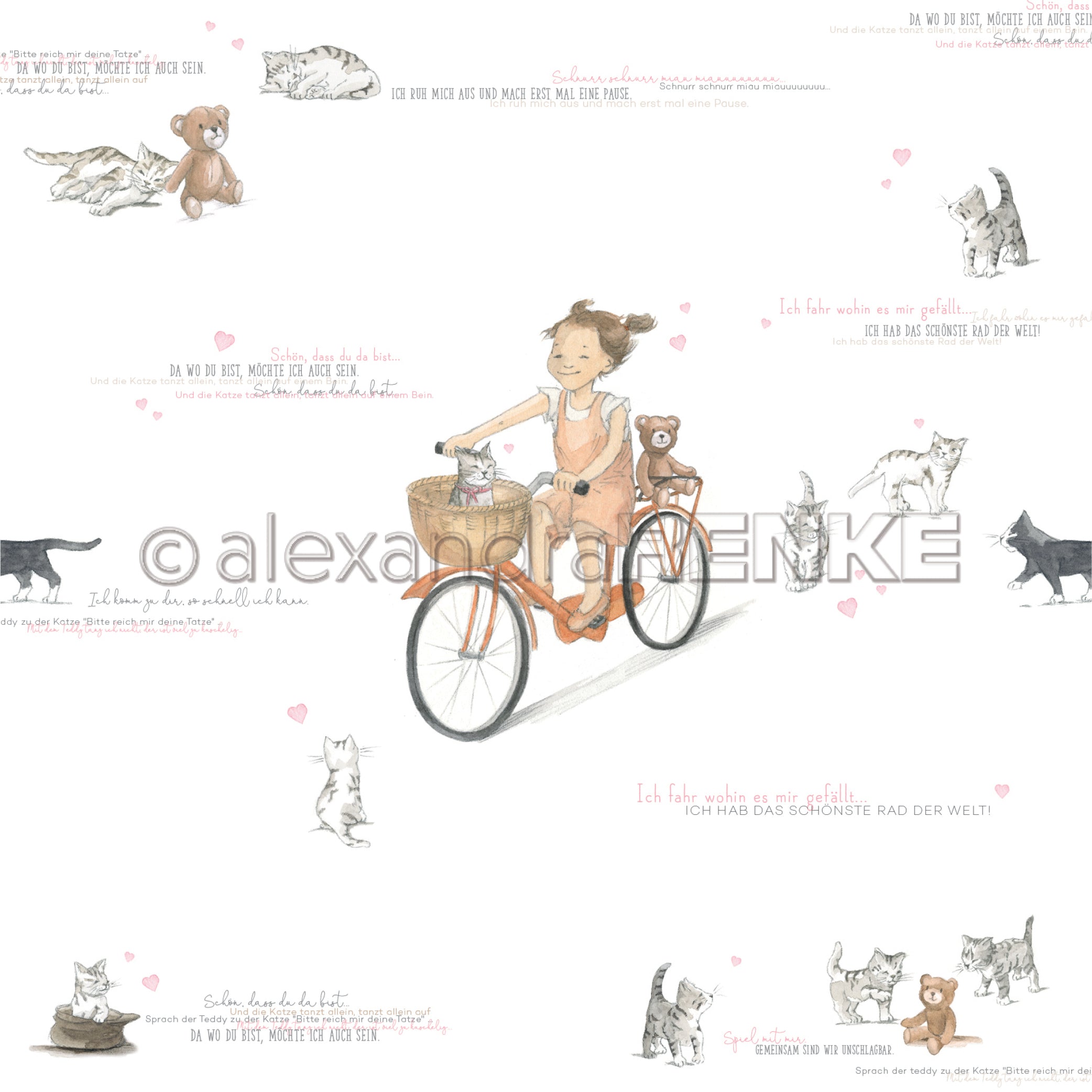 Alexandra Renke - Little Cyclist  - Paper   12x12"
