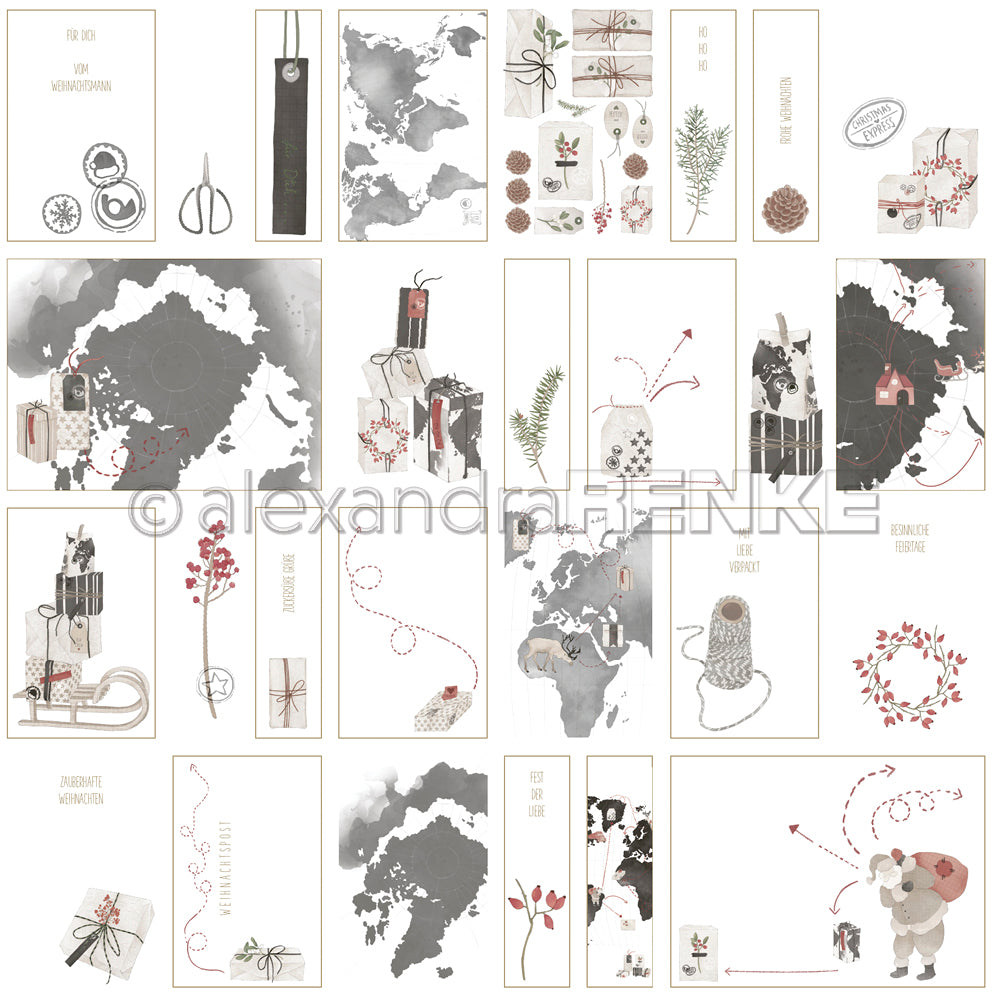 Alexandra Renke - North Pole Card Sheet  -  12x12"