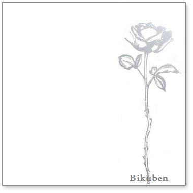 Hambly: Single Rose Silver Overlay