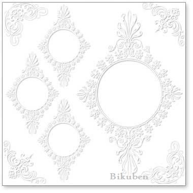 Hambly: Vintage Circle Frames White Overlay