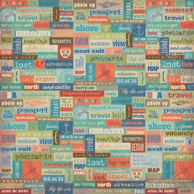 K & C : Sea Glass Word Flat Paper