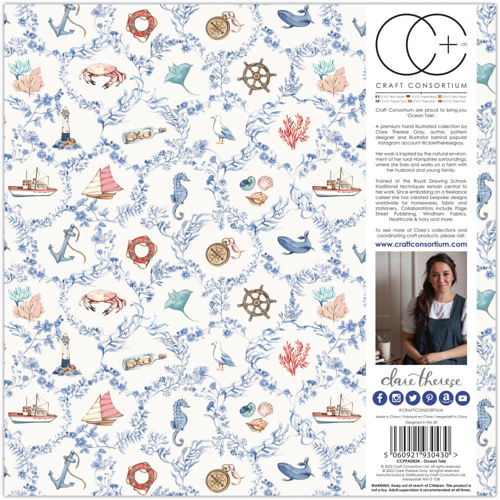 Craft Consortium - Ocean Tale - Paper Pad 12 x 12"