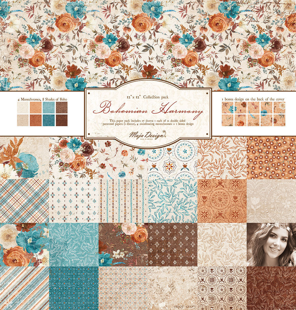 Maja Design - Bohemian Harmony - Collection Pack - Hele seien - 12 x 12"