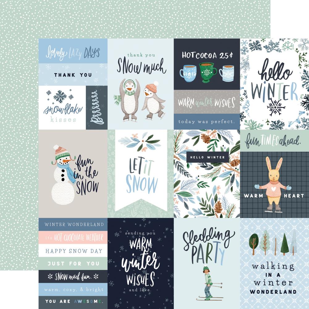 Carta Bella - Winter Market - 3x4" Journaling Cards 12x12"