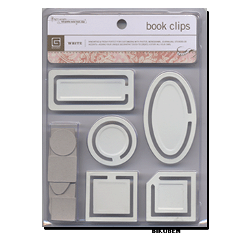 Basic Grey: Book clips white