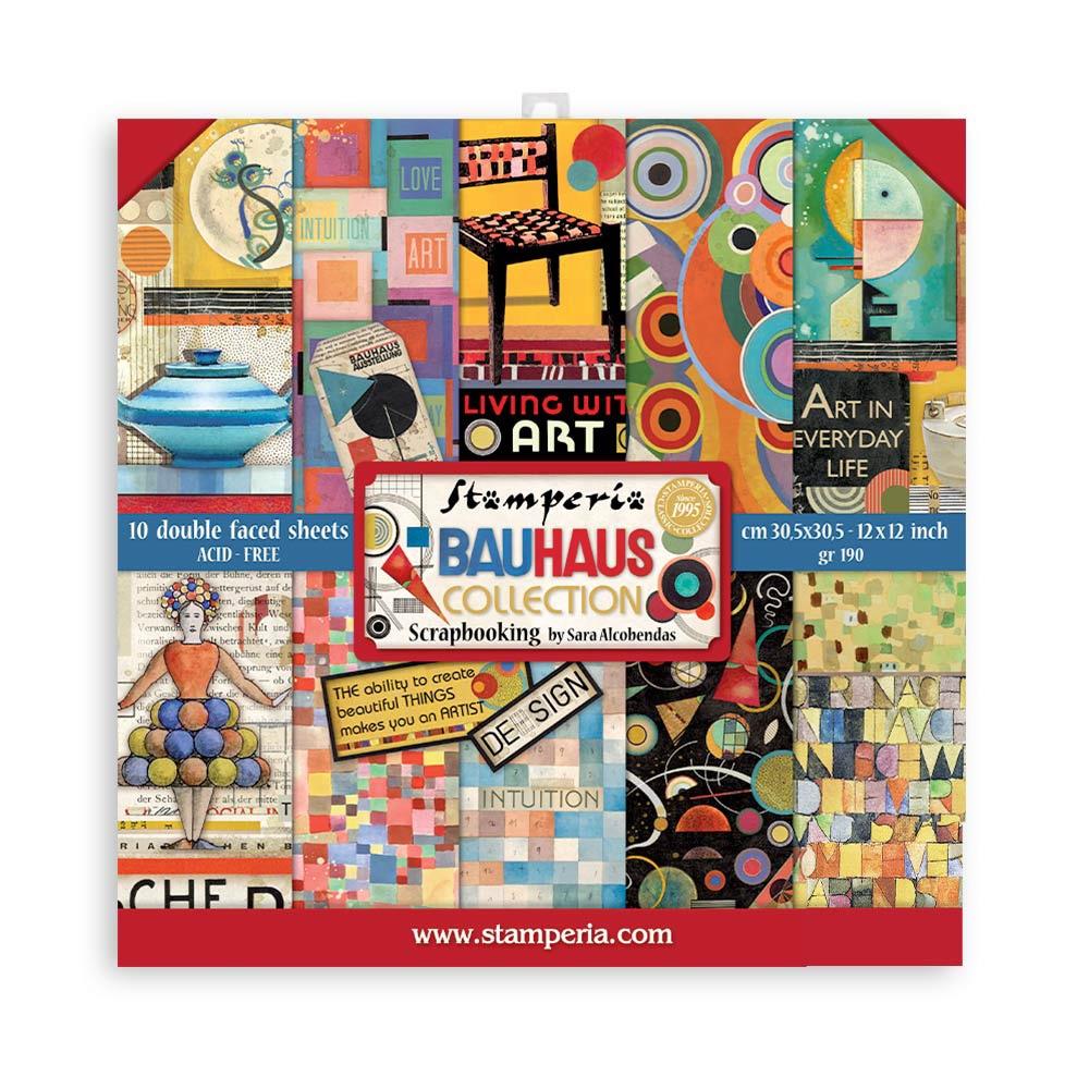 Stamperia  - Bauhaus - Paper Pad  10 pk - 12 x 12"