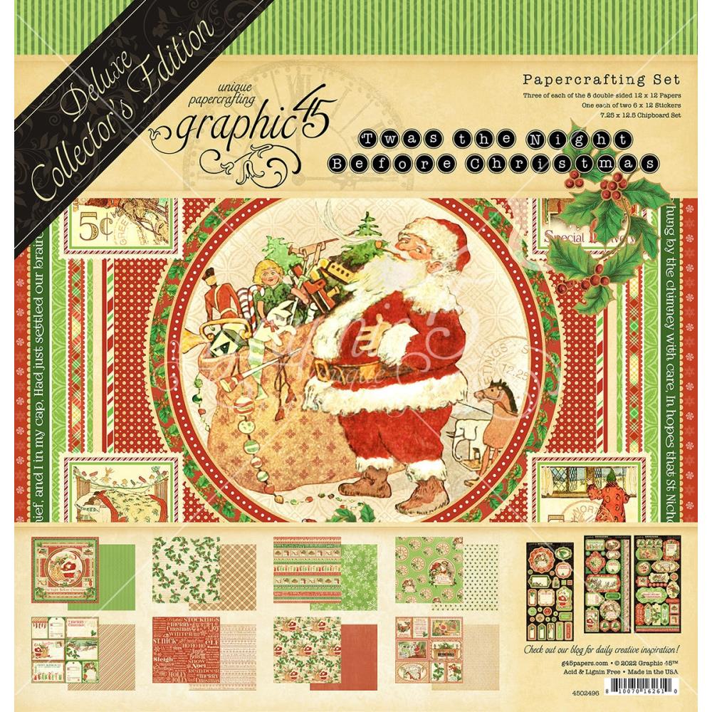 Graphic 45 - Twas the Night Before Christmas - Collectors Edition - Paper Pad 12x12"