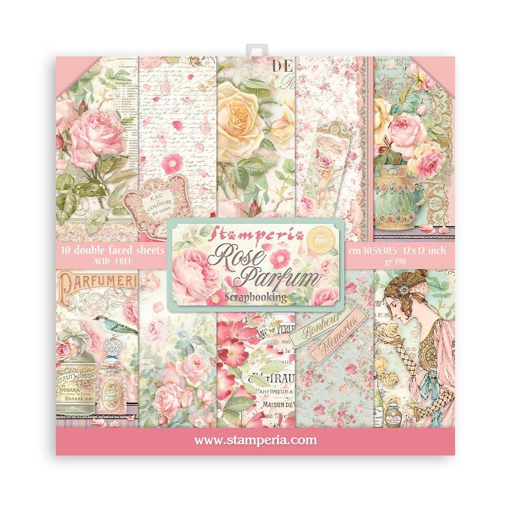 Stamperia  - Rose Parfum - Paper Pad  10 pk - 12 x 12"