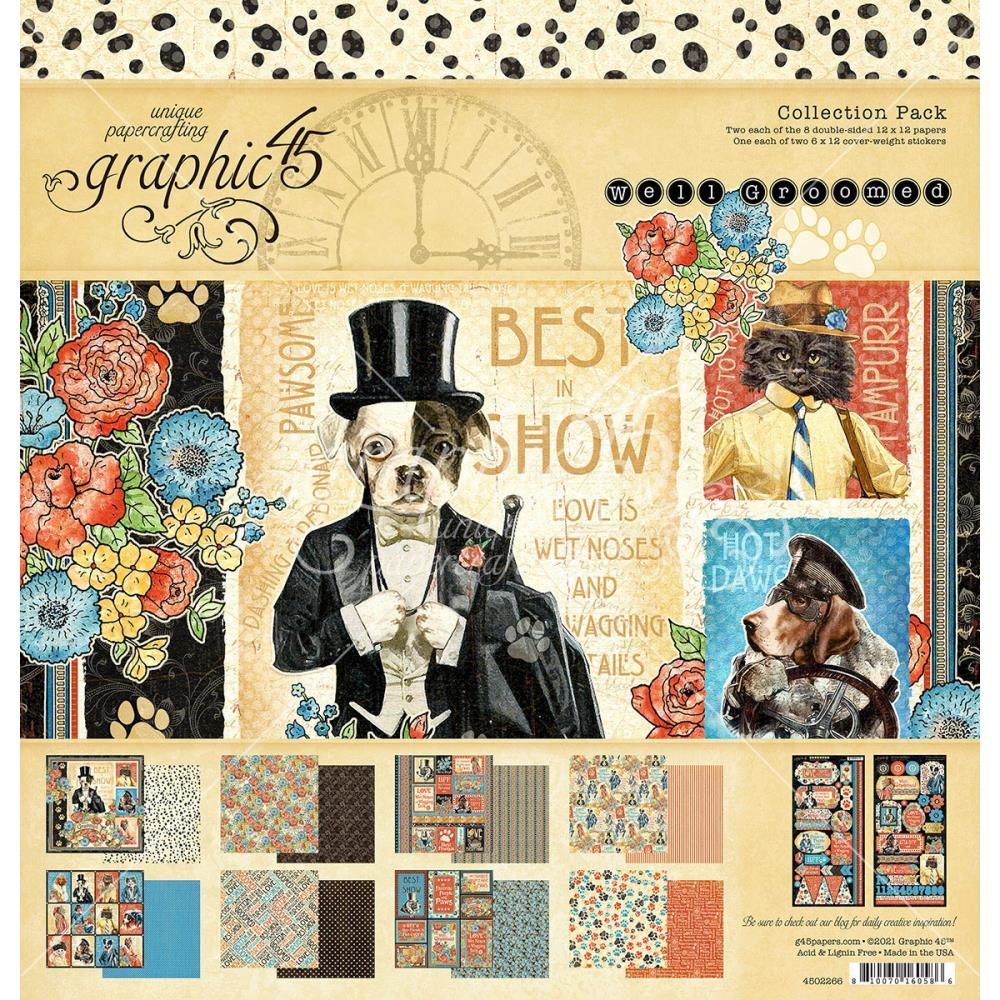 Graphic 45 - Well Groomed - Paper Pad - 12 x 12"