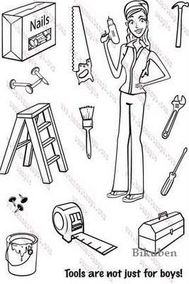 Hanna Stamps: TOOL TIME, Clear Stamp Set