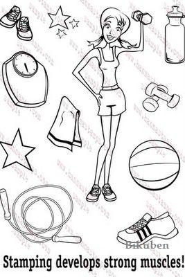 Hanna Stamps: Getting Physical, Clear Stamp Set