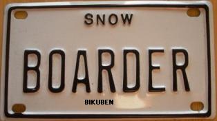 Metallskilt Snow Boarder
