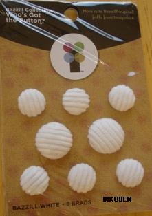 Bazzill: Who's got buttons brads - Bazzill White