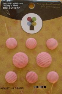 Bazzill: Who's got buttons brads - Piglet