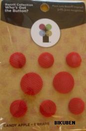Bazzill: Who's got buttons brads - Candy Apple
