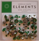 American Crafts: Mini Eyelets Evergreen