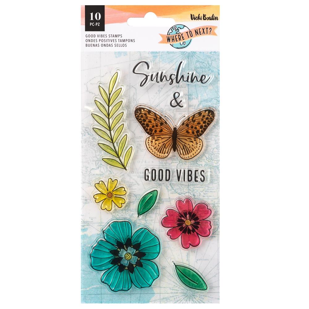 Vicki Boutin - Where to next - Clear Stamps - Good Vibes