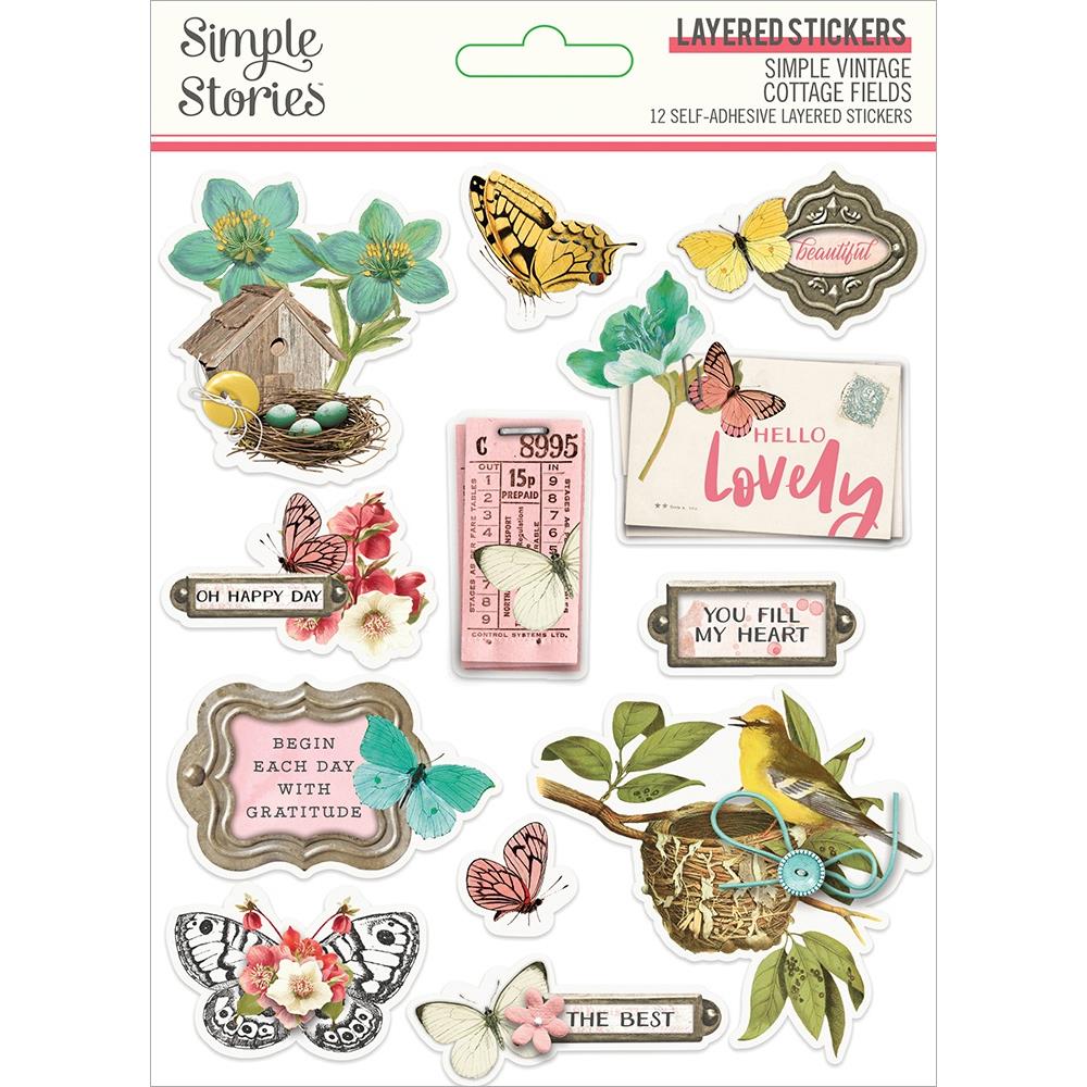 Simple Stories - Cottage Fields - Layered Stickers