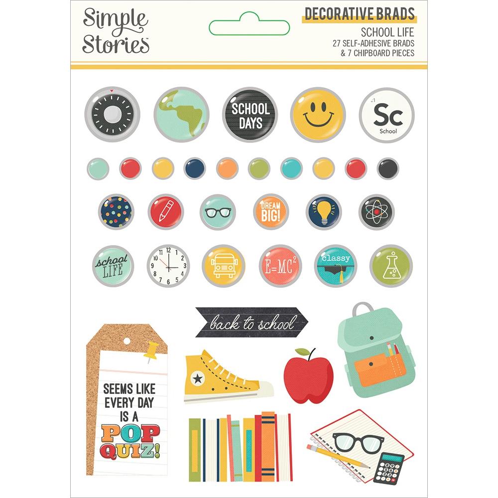 Simple Stories - School Life - Decorative Brads