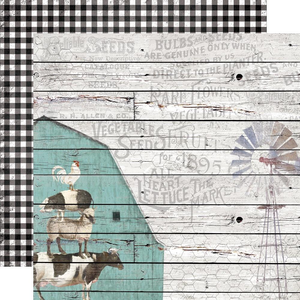 Simple Stories - Farmhouse Garden - Love my herd - 12x12"