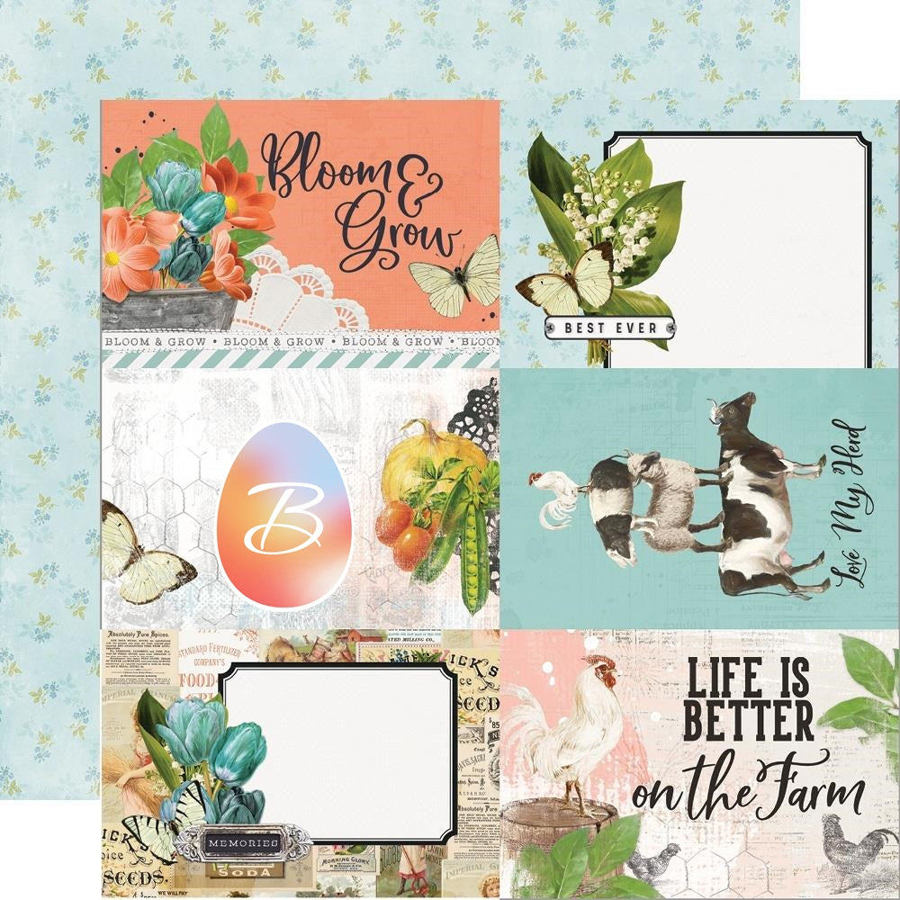 Simple Stories - Farmhouse Garden - 4 x 6" Elements - 12x12"