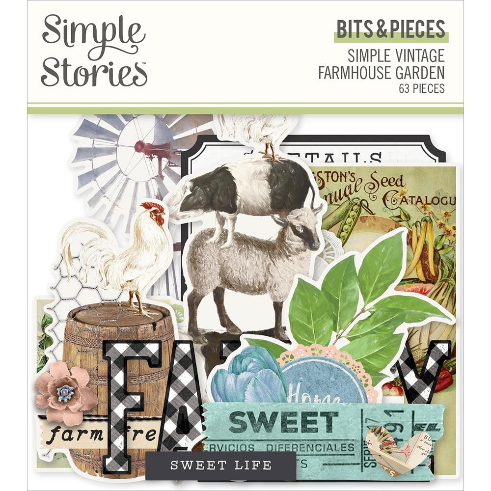 Simple Stories - Farmhouse Garden -Die Cut  Bits & Pieces