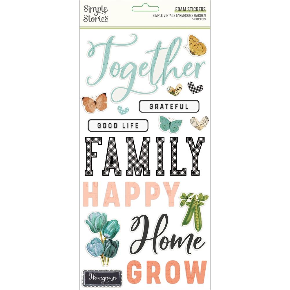 Simple Stories - Farmhouse Garden - Foam Stickers