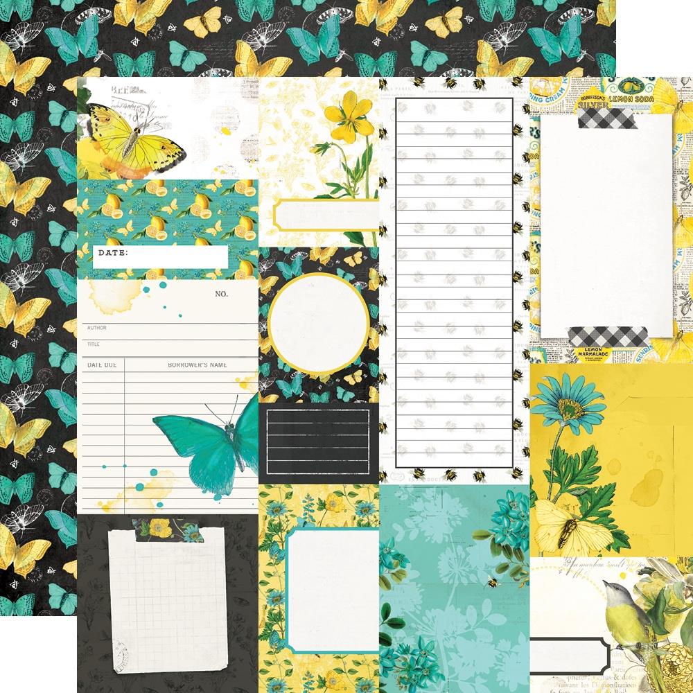 Simple Stories - Simple Vintage - Lemon Twist - Journal Elements - 12 x 12"