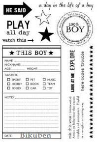 October Afternoon: All Boy Clear Stamps