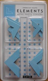 American Crafts: Metal photo corners - Ocean